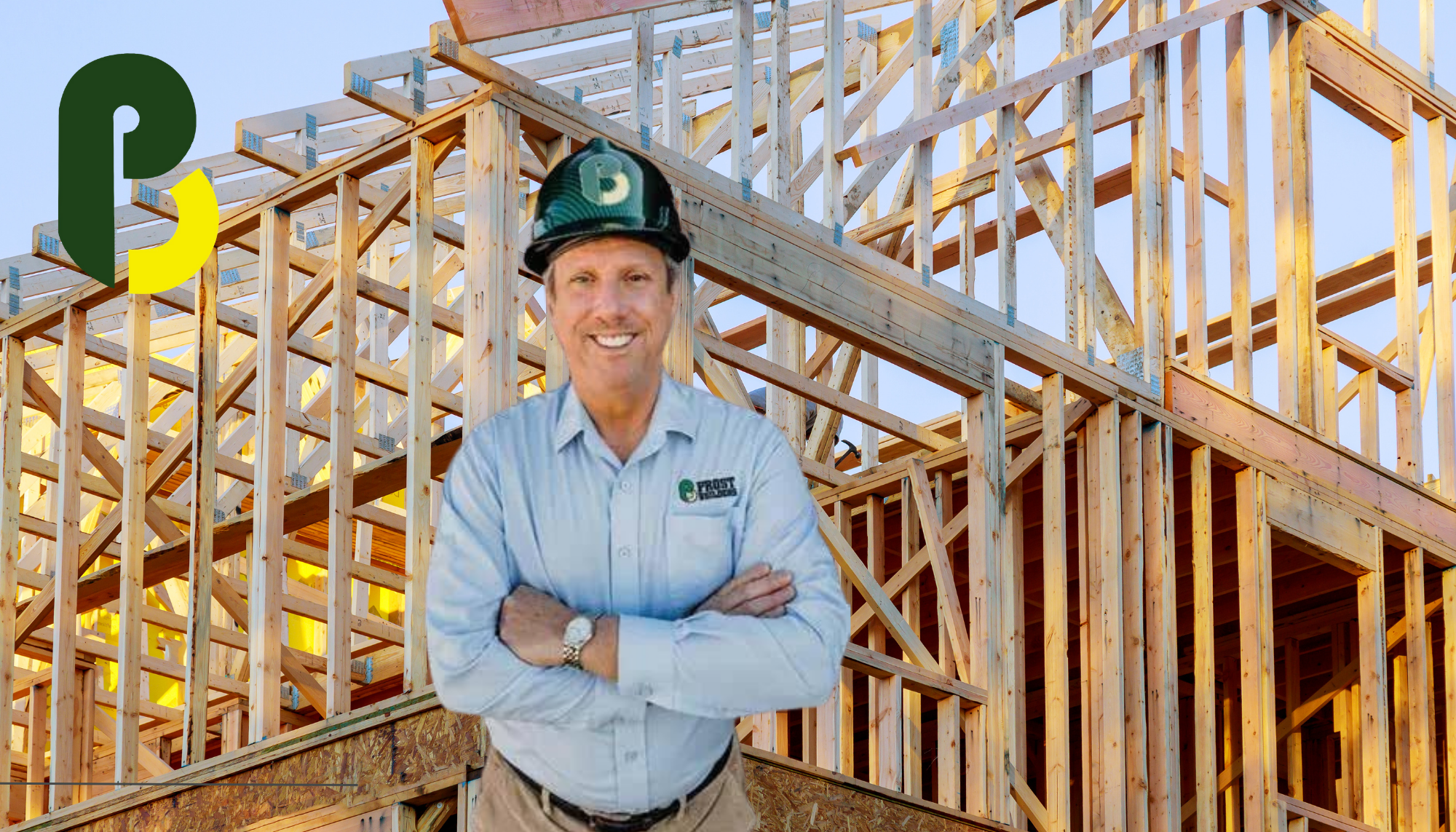 man building house